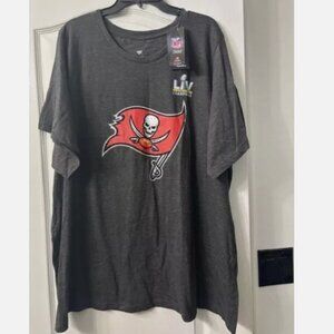 NWT Tampa Bay Buccaneers Fanatics dark gray women's NFL Brady 12 shirt SZ 4x